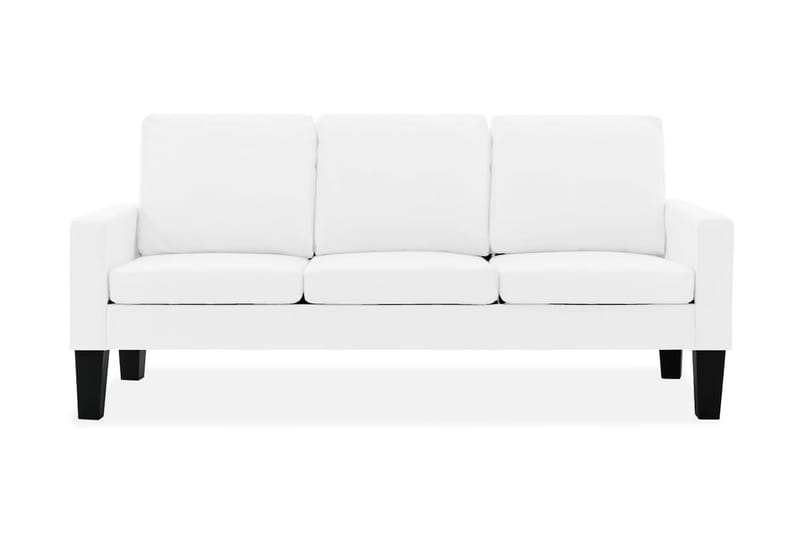 3-sitssoffa vit konstläder - Vit - Möbler - Soffa - 3 sits soffa