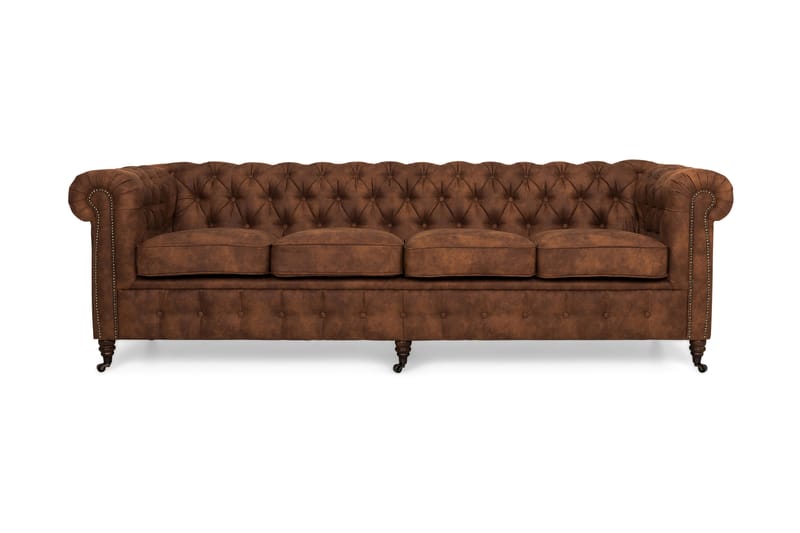 Chesterfield Deluxe 4-sits Soffa - Cognac - Möbler - Soffa - 3 sits soffa