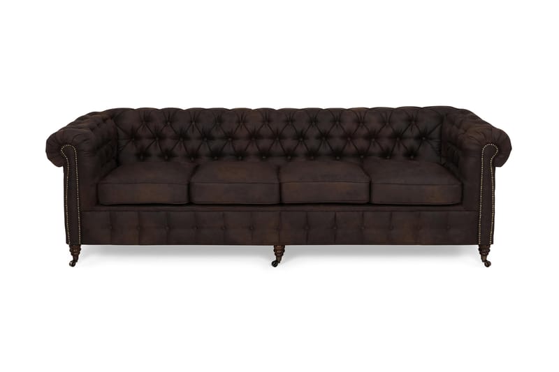 Chesterfield Deluxe 4-sits Soffa - Mörkbrun - Möbler - Stolar & fåtöljer - Fåtölj - Chesterfield fåtölj