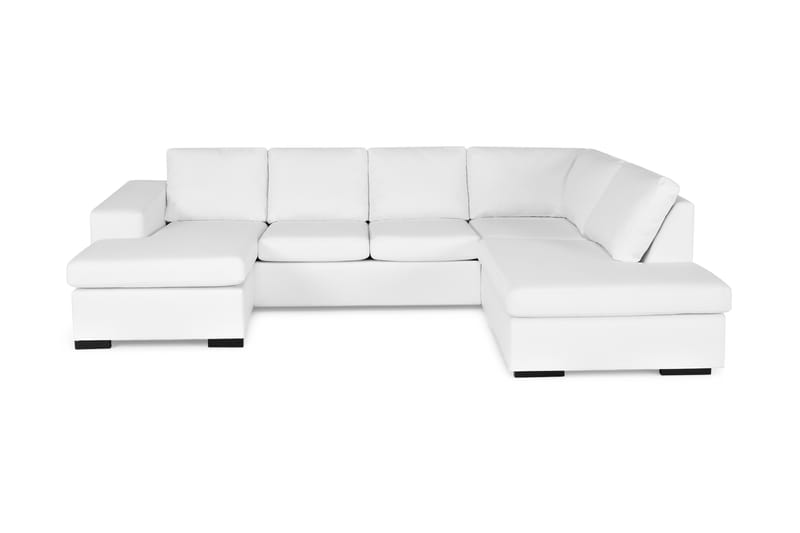 Memphis U-soffa med Divan Vänster Konstläder - Vit - Möbler - Soffa - 2 sits soffa