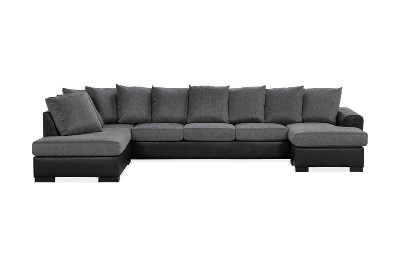 Ocean U-soffa Large med Divan Höger Konstläder - Grå - Textil & mattor - Möbeltextil - Möbelöverdrag