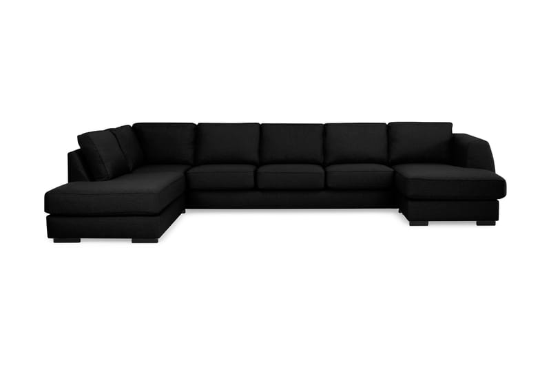 Optus U-soffa Large med Divan Höger - Svart - Möbler - Stolar & fåtöljer - Pall & puff - Fotpall