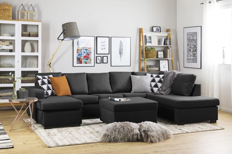 Crazy U-soffa XL Divan Vänster - Antracit - Möbler - Soffa - U-soffa