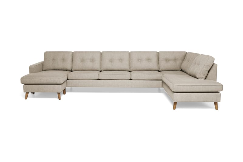 Monroe U-soffa Large med Divan Vänster - Beige - Möbler - Soffa - Hörnsoffa