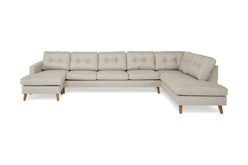 Monroe U-soffa Large med Divan Vänster - Beige - Möbler - Soffa - Sammetssoffa