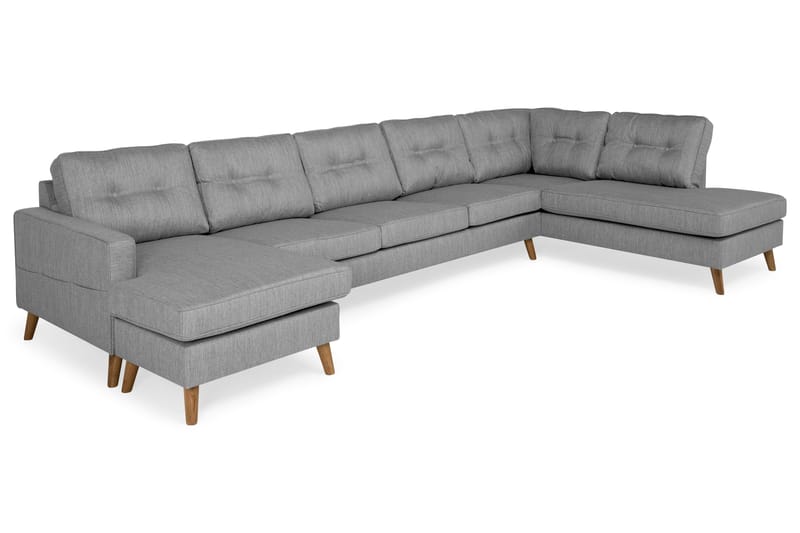 Monroe U-soffa Large med Divan Vänster - Grå - Möbler - Soffa - U-soffa