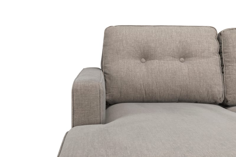 Monroe U-soffa med Divan Vänster Tvättbart Tyg - Gråbrun - Möbler - Soffa - U-soffa