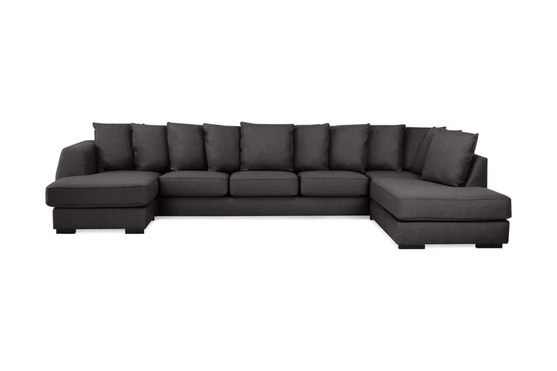 Optus U-soffa Large med Divan Vänster inkl Kuvertkuddar - Mörkgrå - Möbler - Soffa - U-soffa