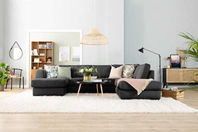 Optus U-soffa Large med Divan Vänster - Mörkgrå - Möbler - Soffa - U-soffa