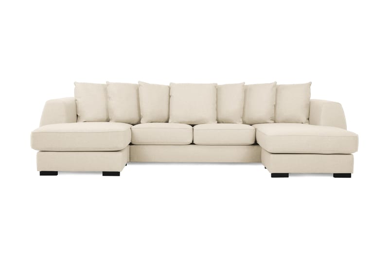 Optus U-soffa med Dubbeldivan inkl Kuvertkuddar - Beige - Möbler - Säng - Sängar med förvaring