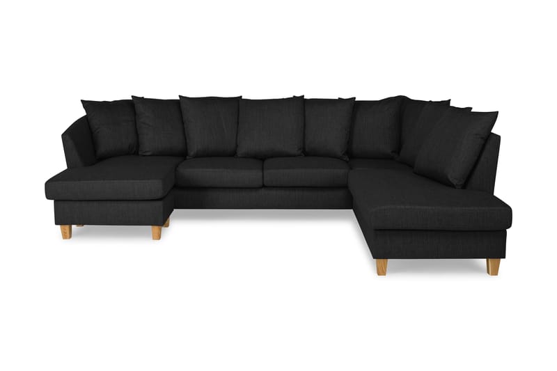 Wave U-soffa med Divan Vänster inkl Kuvertkuddar - Mörkgrå - Möbler - Soffa - Hörnsoffor