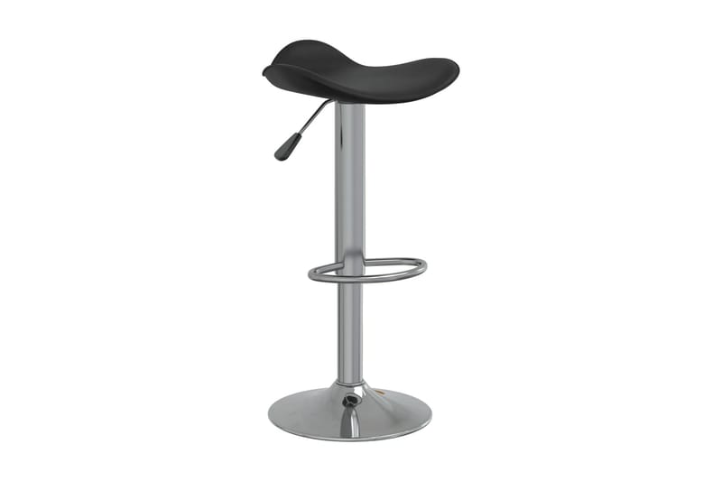 Barstol 2 st svart kromat stål och konstläder - Svart - Möbler - Stolar & fåtöljer - Barstol & barpall