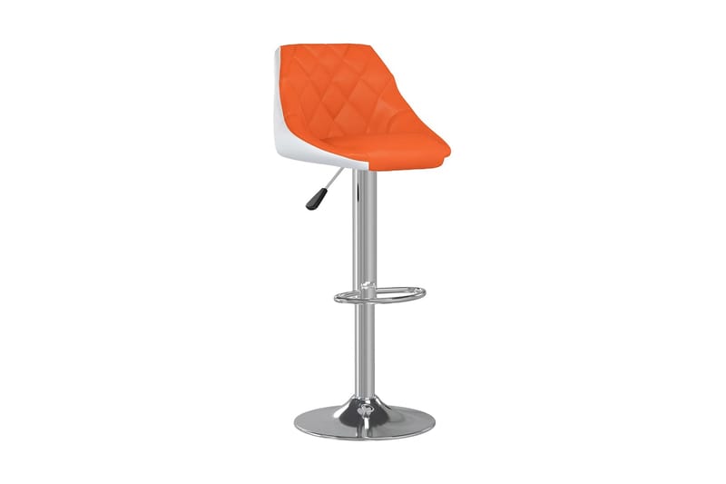 Barstol orange och vit konstläder - Vit - Möbler - Stolar & fåtöljer - Barstol & barpall