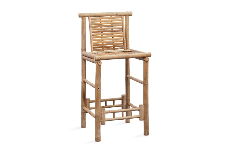 Barstolar 2 st bambu - Brun - Möbler - Stolar & fåtöljer - Barstol & barpall