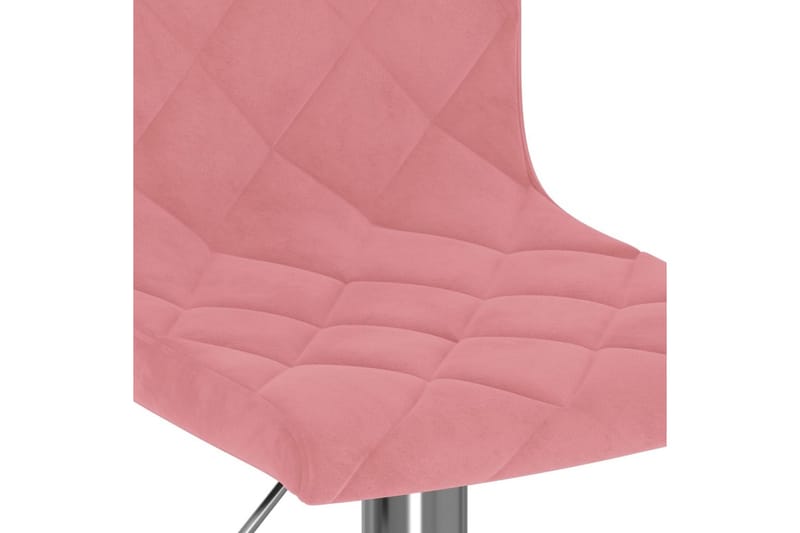 Barstolar 2 st rosa sammet - Rosa - Möbler - Stolar & fåtöljer - Barstol & barpall