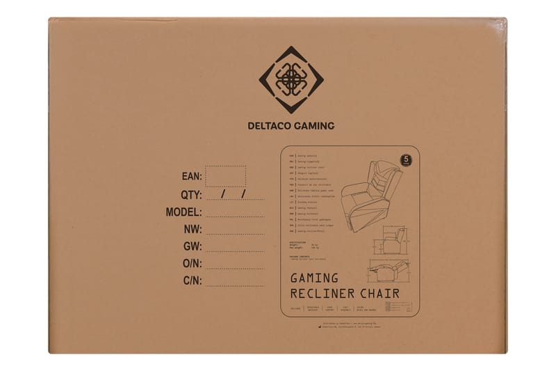Deltaco Gaming Fåtölj Svart - Deltaco Gaming - Möbler - Stolar & fåtöljer - Fåtölj - Biofåtölj & reclinerfåtölj