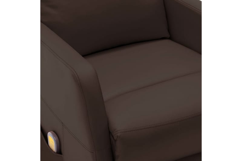 Massagefåtölj brun konstläder - Brun - Möbler - Stolar & fåtöljer - Fåtölj - Massagestol & massagefåtölj