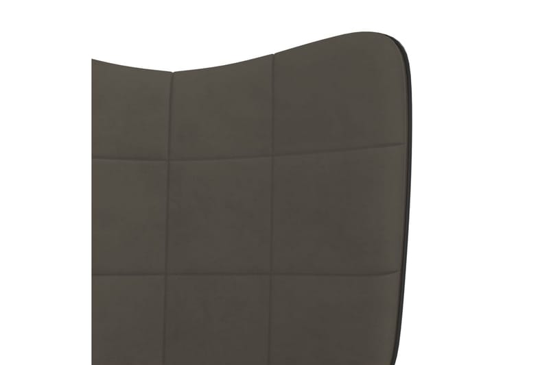 Vilstol mörkgrå sammet och PVC - Mörkgrå - Möbler - Stolar & fåtöljer - Fåtölj