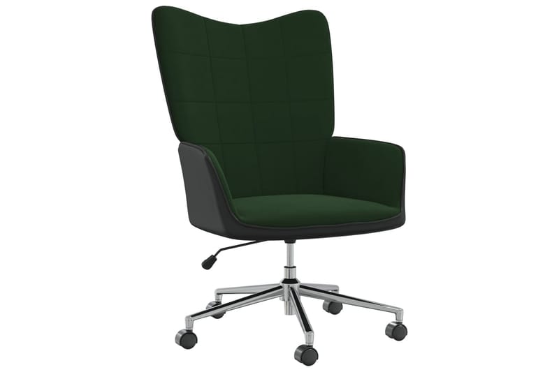 Vilstol mörkgrön sammet och PVC - Grön - Möbler - Stolar & fåtöljer - Fåtölj