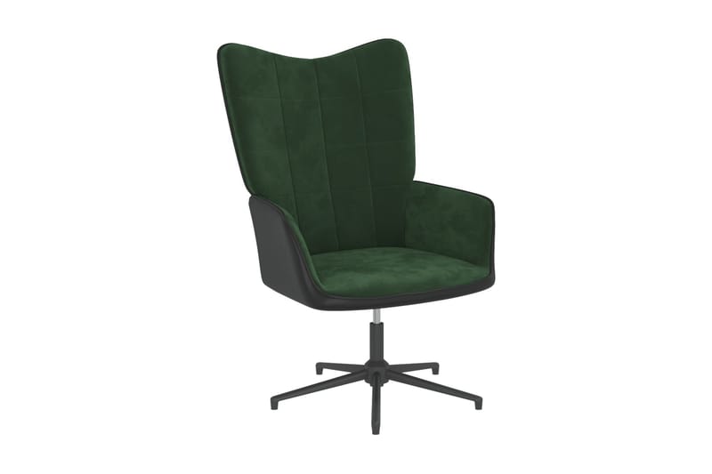 Vilstol mörkgrön sammet och PVC - Mörkgrön - Möbler - Stolar & fåtöljer - Fåtölj