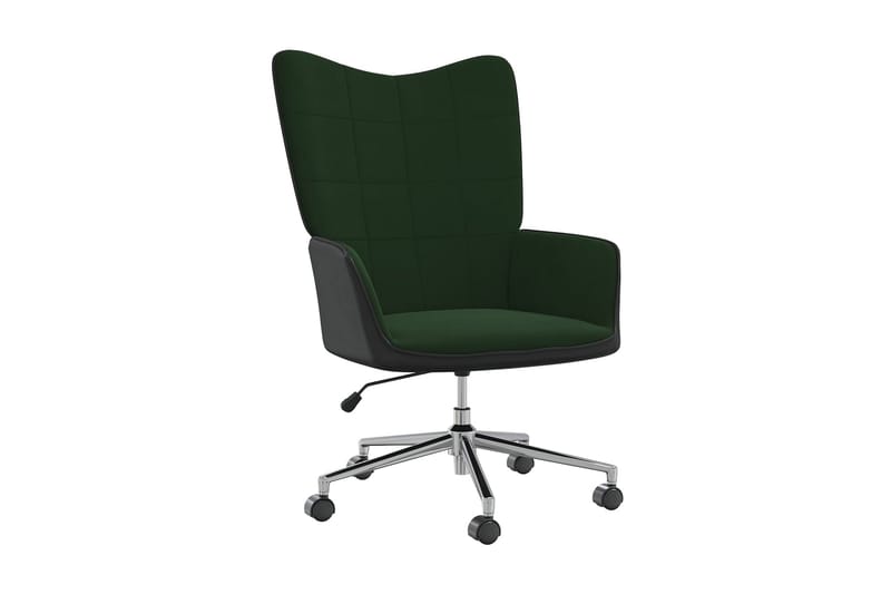 Vilstol mörkgrön sammet och PVC - Mörkgrön - Möbler - Stolar & fåtöljer - Fåtölj