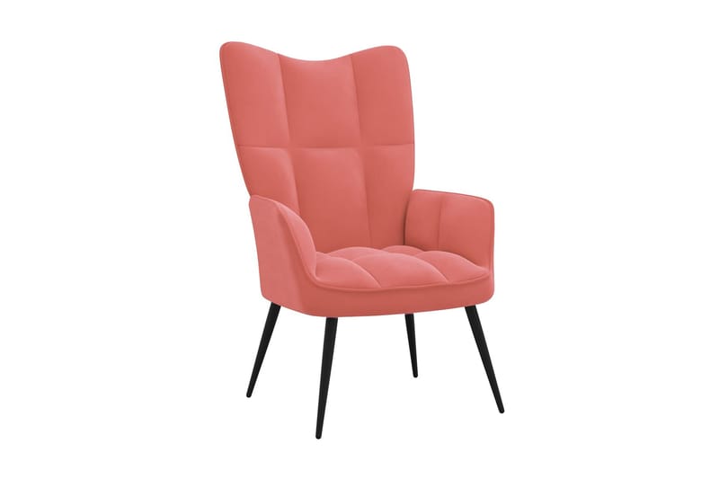 Vilstol rosa sammet - Rosa - Möbler - Stolar & fåtöljer - Fåtölj