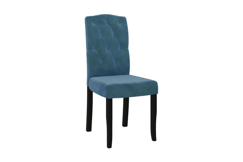 Matstolar 2 st blå sammet - Blå - Möbler - Stolar & fåtöljer - Karmstol
