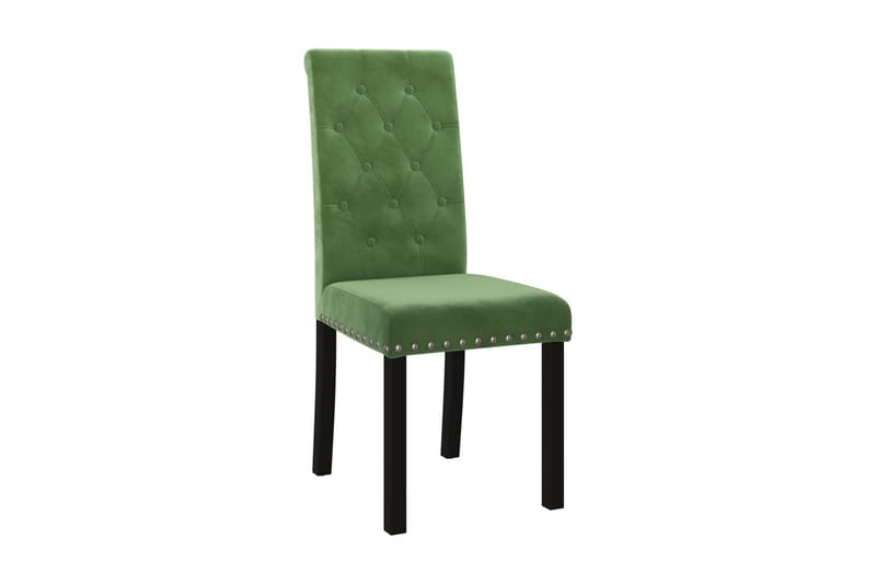 Matstolar 2 st mörkgrön sammet - Grön - Möbler - Stolar & fåtöljer - Karmstol