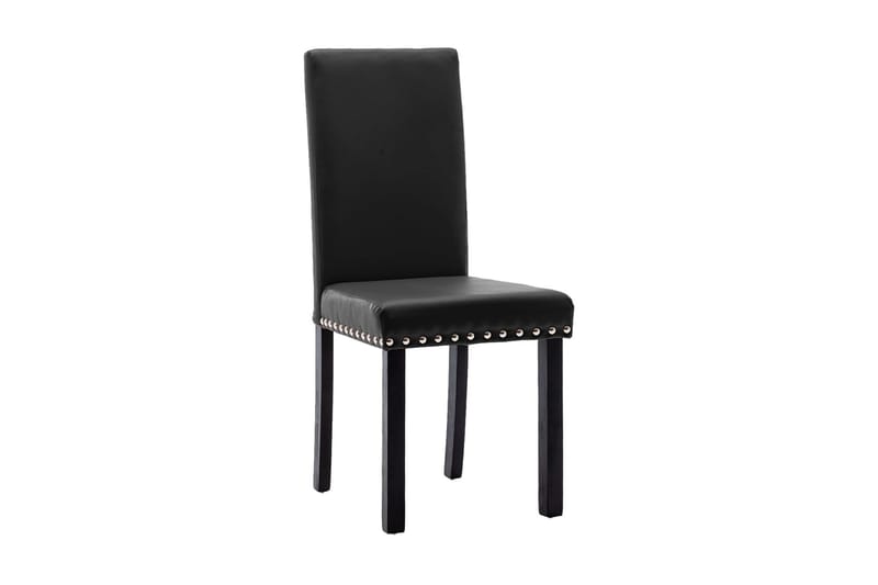Matstolar 2 st svart PVC - Svart - Möbler - Stolar & fåtöljer - Matstol & köksstol