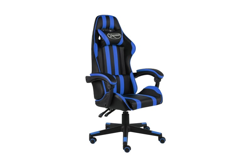 Gamingstol svart och blå konstläder - Blå - Möbler - Stolar & fåtöljer - Kontorsstol & skrivbordsstol