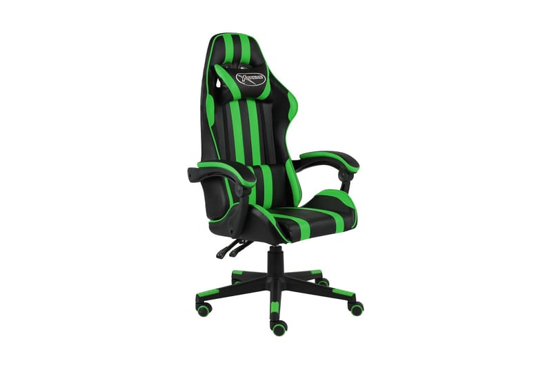 Gamingstol svart och grön konstläder - Grön - Möbler - Stolar & fåtöljer - Kontorsstol & skrivbordsstol