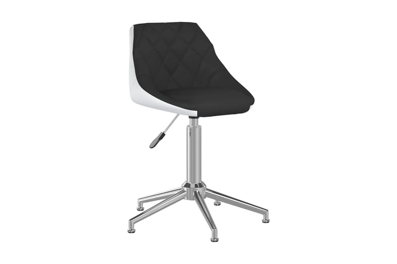 Kontorsstol snurrbar svart och vit konstläder - Flerfärgad - Möbler - Stolar & fåtöljer - Kontorsstol & skrivbordsstol