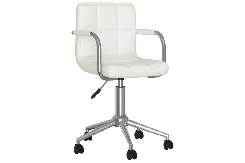 Kontorsstol snurrbar vit konstläder - Vit - Möbler - Stolar & fåtöljer - Kontorsstol & skrivbordsstol