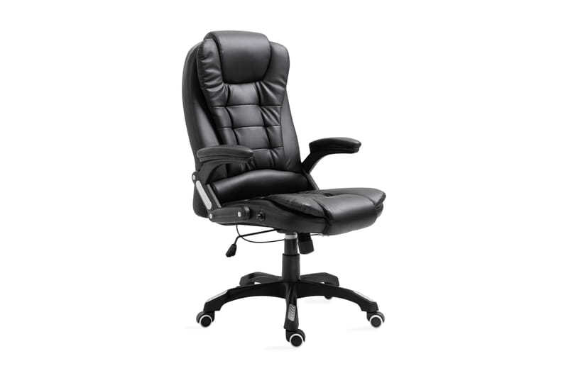 Kontorsstol svart konstläder - Svart - Möbler - Stolar & fåtöljer - Kontorsstol & skrivbordsstol