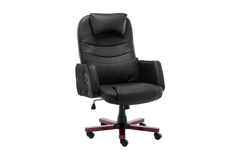 Kontorsstol svart konstläder - Svart - Möbler - Stolar & fåtöljer - Kontorsstol & skrivbordsstol