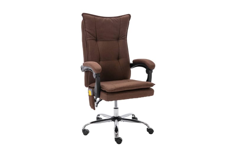 Massagekontorsstol brun tyg - Brun - Möbler - Stolar & fåtöljer - Kontorsstol & skrivbordsstol