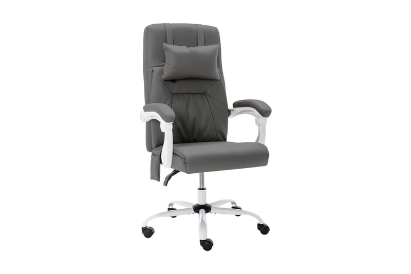 Massagekontorsstol grå konstläder - Grå - Möbler - Stolar & fåtöljer - Kontorsstol & skrivbordsstol