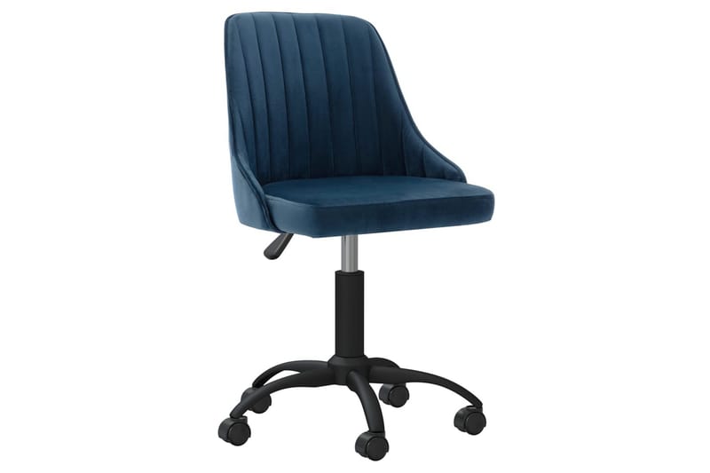 Snurrbar kontorsstol blå sammet - Blå - Möbler - Stolar & fåtöljer - Kontorsstol & skrivbordsstol