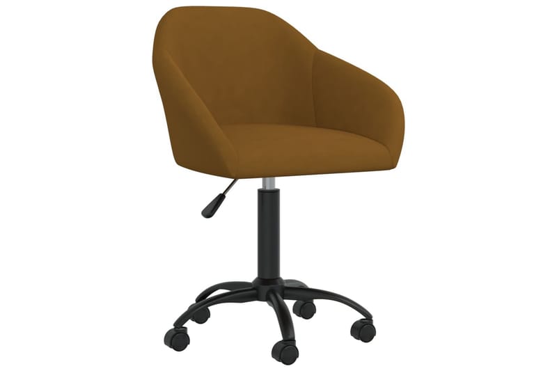Snurrbar kontorsstol brun sammet - Brun - Möbler - Stolar & fåtöljer - Kontorsstol & skrivbordsstol