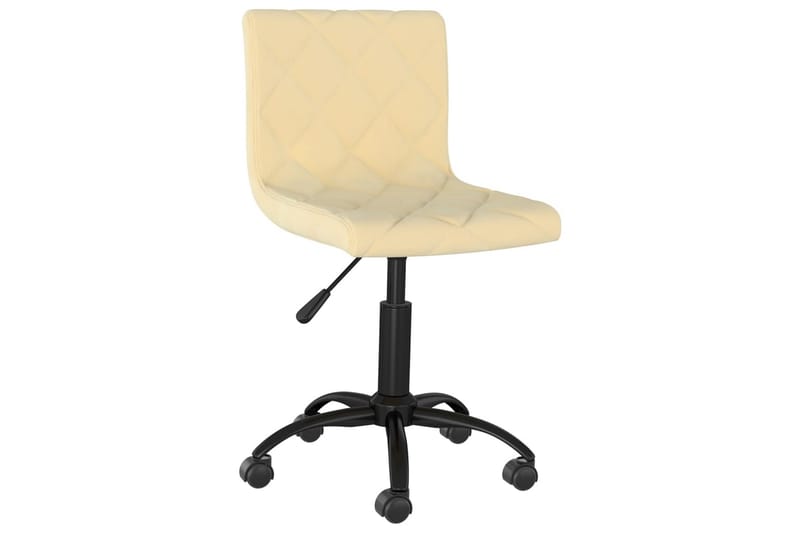 Snurrbar kontorsstol gräddvit sammet - Vit - Möbler - Stolar & fåtöljer - Kontorsstol & skrivbordsstol