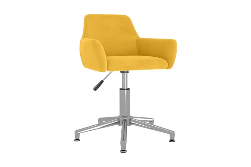 Snurrbar kontorsstol gul sammet - Gul - Möbler - Stolar & fåtöljer - Kontorsstol & skrivbordsstol