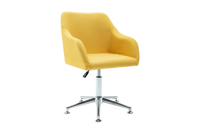 Snurrbar kontorsstol gul tyg - Gul - Möbler - Stolar & fåtöljer - Kontorsstol & skrivbordsstol