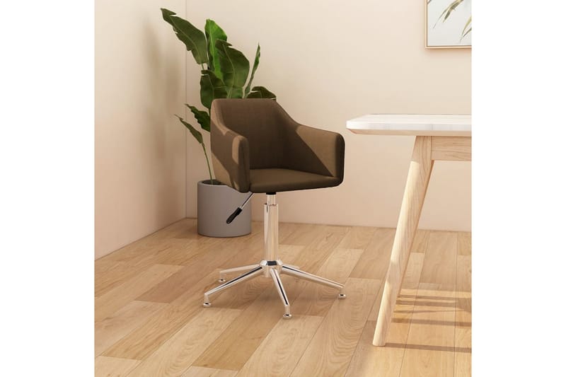 Snurrbar kontorsstol mörkbrun tyg - Brun - Möbler - Stolar & fåtöljer - Kontorsstol & skrivbordsstol