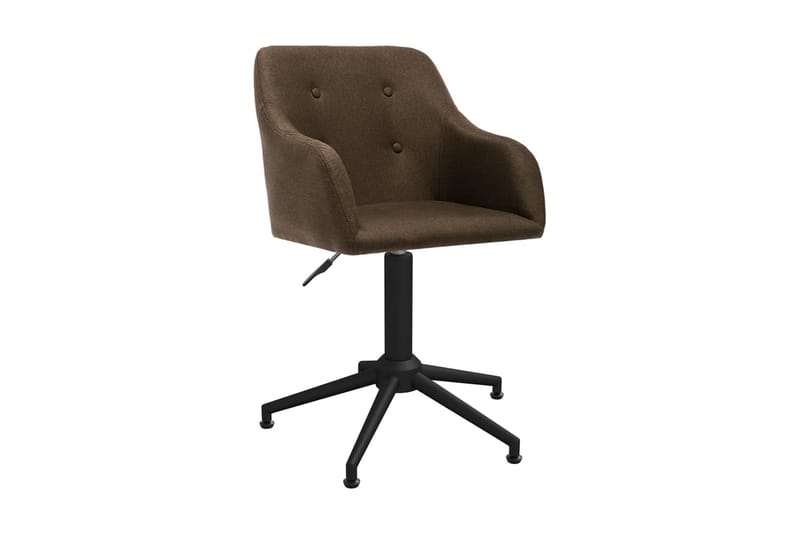 Snurrbar kontorsstol mörkbrun tyg - Brun - Möbler - Stolar & fåtöljer - Kontorsstol & skrivbordsstol