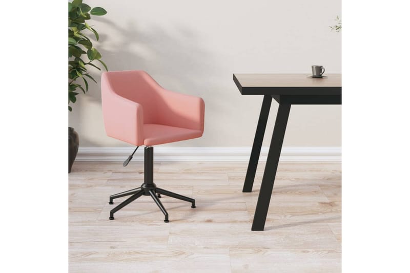 Snurrbar kontorsstol rosa sammet - Rosa - Möbler - Stolar & fåtöljer - Kontorsstol & skrivbordsstol