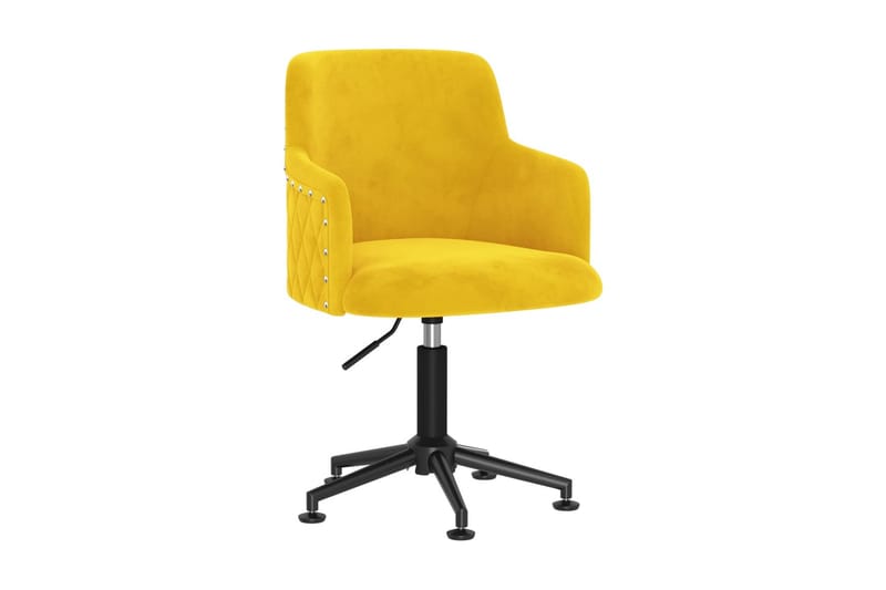 Snurrbar kontorsstol senapsgul sammet - Gul - Möbler - Stolar & fåtöljer - Kontorsstol & skrivbordsstol
