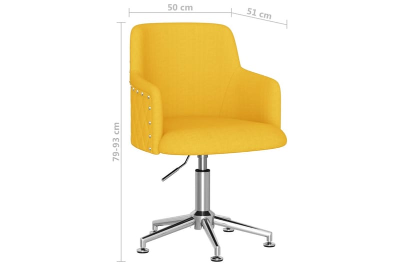 Snurrbar kontorsstol senapsgul tyg - Gul - Möbler - Stolar & fåtöljer - Kontorsstol & skrivbordsstol