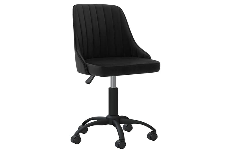 Snurrbar kontorsstol svart sammet - Svart - Möbler - Stolar & fåtöljer - Kontorsstol & skrivbordsstol