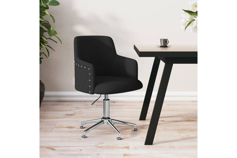 Snurrbar kontorsstol svart tyg - Svart - Möbler - Stolar & fåtöljer - Kontorsstol & skrivbordsstol
