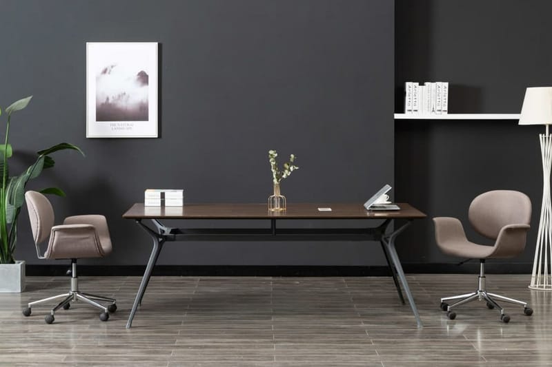 Snurrbar kontorsstol taupe tyg - Brun - Möbler - Stolar & fåtöljer - Kontorsstol & skrivbordsstol